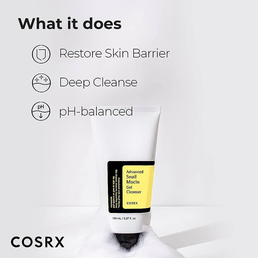 COSRX Advanced Snail Mucin Gel Cleanser 150ml Korea - Image 3
