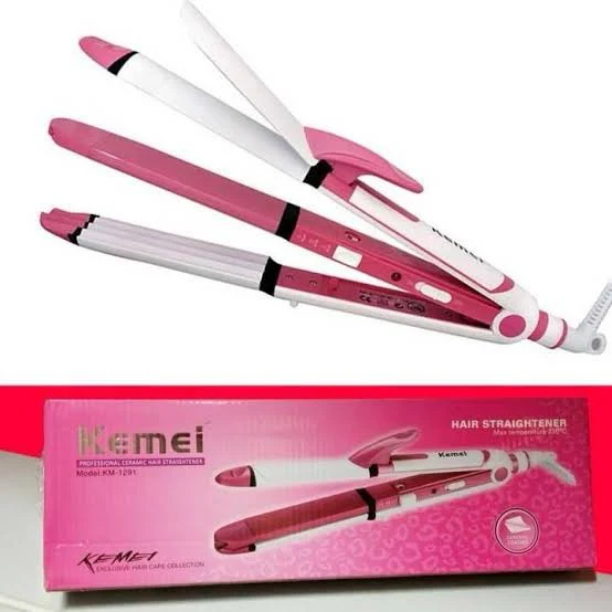 Hair Straightener and Curler, 3-in-1 Ceramic Hair Curling Iron &amp; Hair Straighteners &amp; Crimper Hair Styler Tools Flat Iron with Worldwide Dual Voltage 100~240V - Image 3