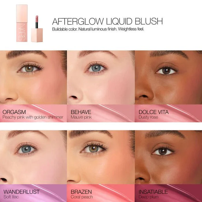 NARS Afterglow Liquid Blush- Brazen - Image 4