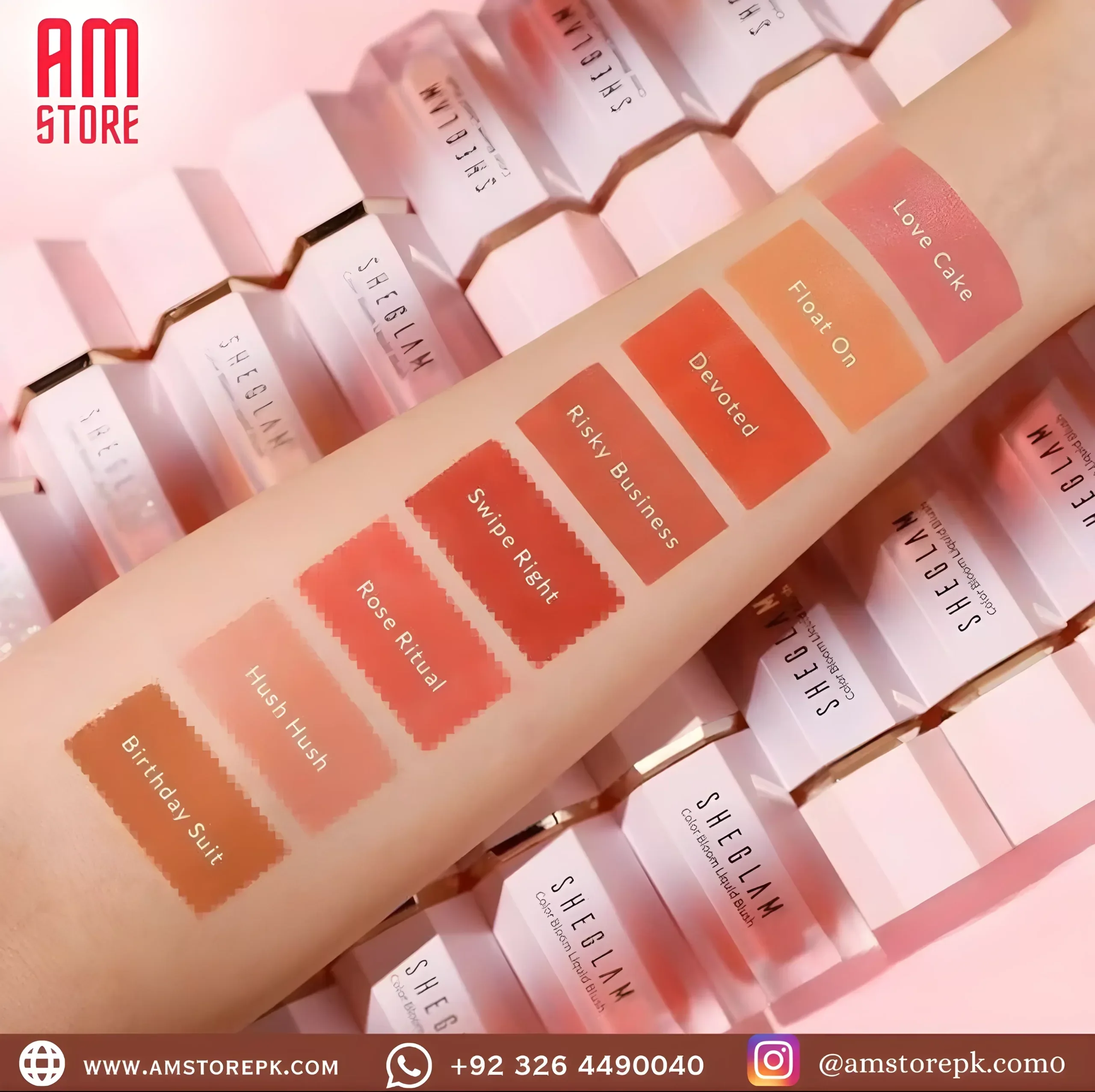 SHEGLAM COLOR BLOOM LIQUID BLUSH  (HUSH HUSH) - Image 2