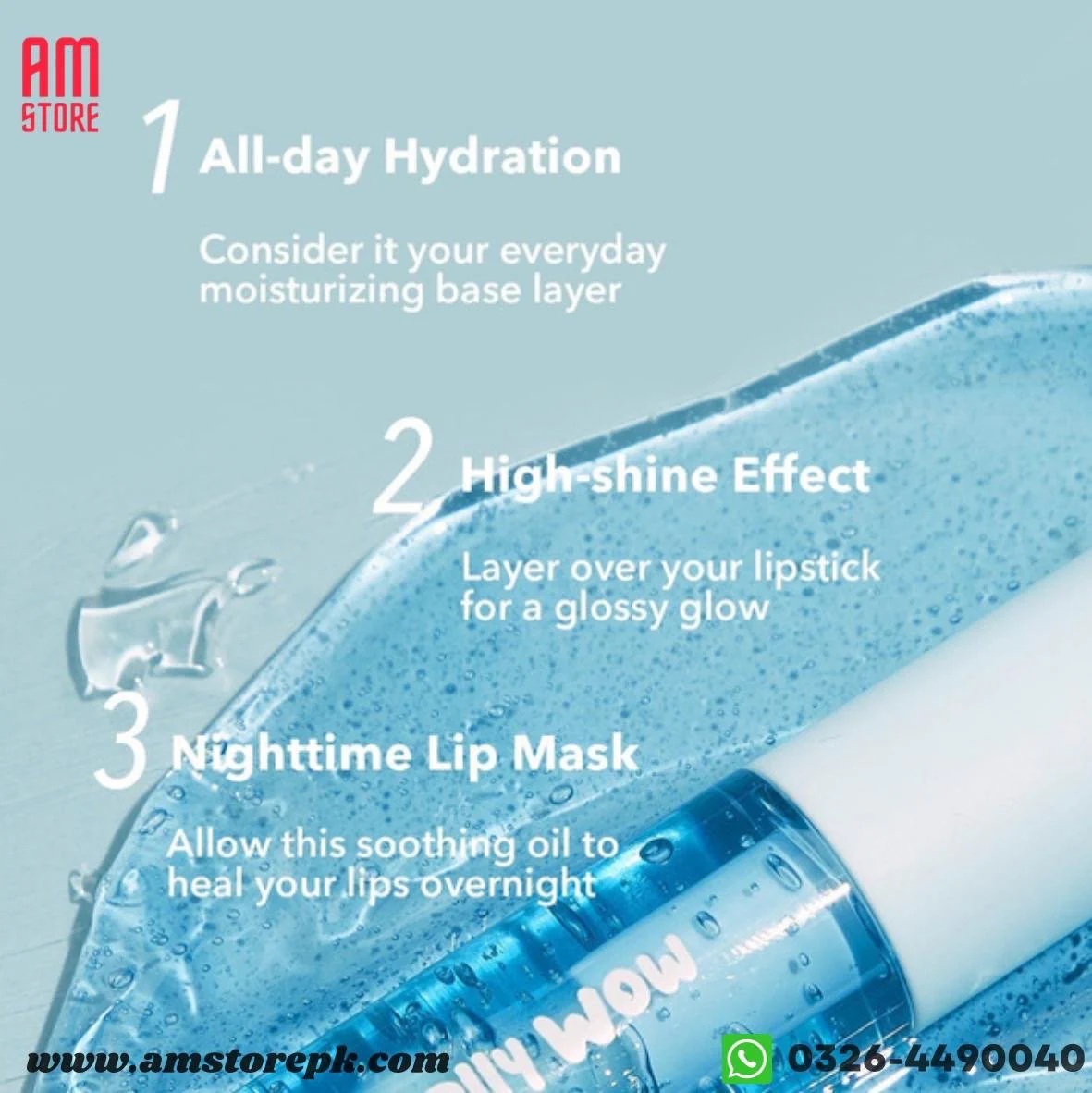 SHEGLAM Jelly Wow Hydrating Lip Oil-Mali-Blue Berry - Image 3